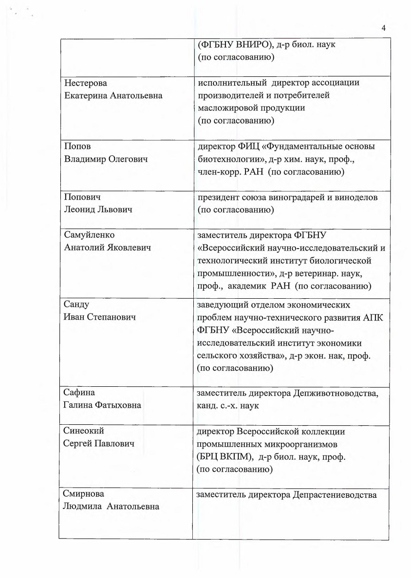 Исполнительный директор Картофельного Союза Красильников Алексей Петрович вошел в состав секции Научно-технологического развития АПК Научно-технического совета Минсельхоза России.